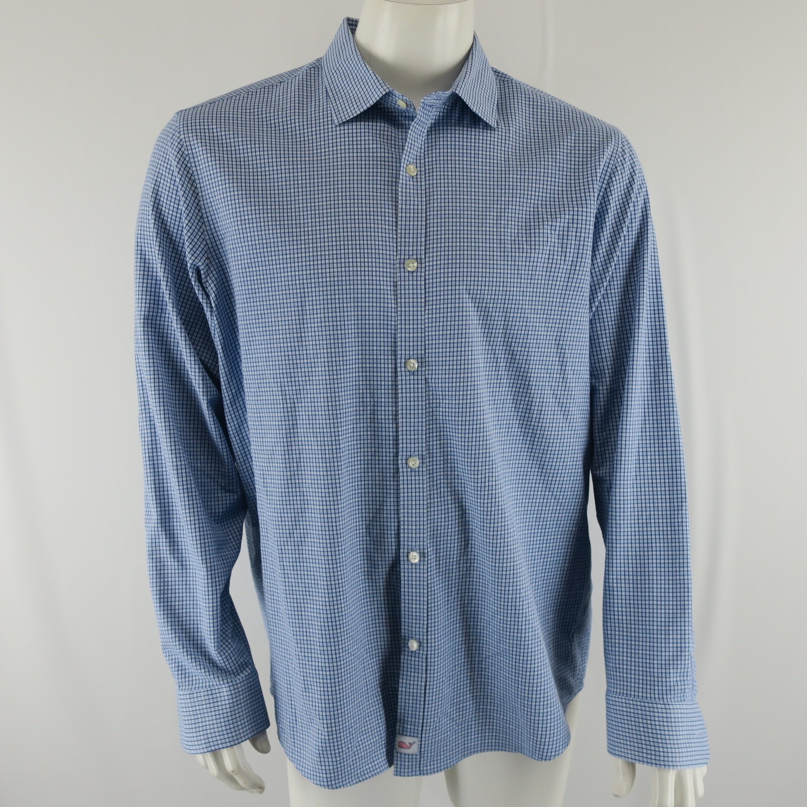 Vineyard Vines Performance Slim Fit Cooper Shirt Mens Xl Blue